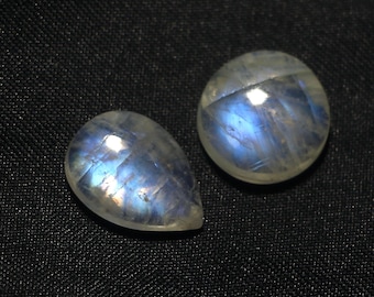 2 Pieces Lot, Ranbow Moonstone, Top Quality, Blue Fire, Wirewrap, Jewelry, Handmade, High Polished, Gemstones Wholesalers