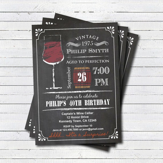 digital invitations baby australia shower Wine invitation. 40 to Age 30 Cheers birthday to perfection.