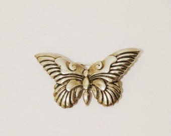 Sterling Heavy well made Vintage Butterfly.