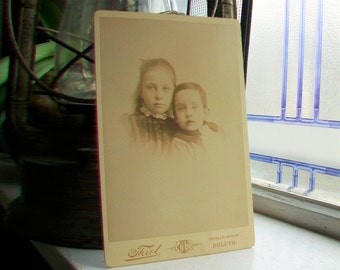 Victorian Children Cabinet Card Photograph Antique 1800s Photo