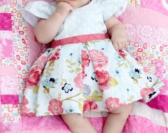 Nicole's Baby Party Dress PDF Pattern sizes newborn to 18/24 mos.