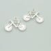 Bicycle charms, Cute charms, 25 pcs bulk charms, Silver plated charms, Metal charms, Alloy charms, Jewelry making, 15 mm x 20 mm, A332