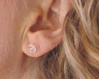 Quartz Crystal Stud Post Earrings