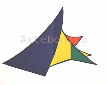 Calder Original Lithograph "DM26141" Size 15 x 22 inch printed 1963 -h