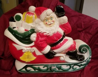 Santa with sleigh Blow Mold