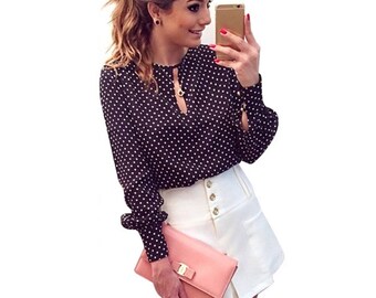 Polka Dot Long Sleeve Shirt