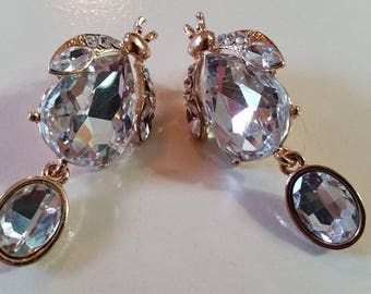 FREE U.S. SHIPPING--Blingy Bug Earrings