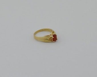 orange gems solid ring