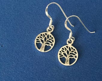 tree of life drop earrings sterling silver .925
