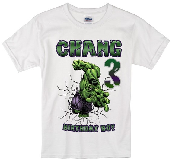 Download Incredible Hulk long sleeve and Short Sleeve Birthday Shirt