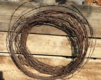 5' Barbed Wire - Wire Sculpture - Barb Wire Fencing - DIY Crafts - Make Your Own - Barbed Wire Wreath - Rustic Home Decor -