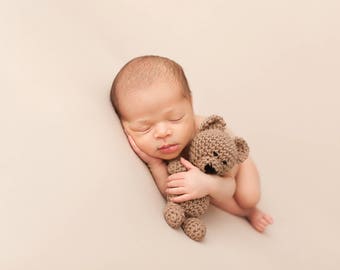 Crochet Teddy Bear, PHOTO PROP, Mini Bear, Bear, Plush Toy, Stuffed Toy, Soft Toy, Amigurumi Toy-Made to Order