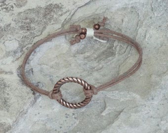 Brown & copper bracelet
