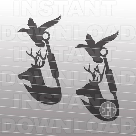 Download Deer Duck Hook SVG FileHunting and Fishing SVG File