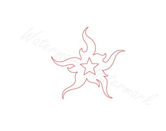 Tribal Star SVG and Studio 3 Cut File Cutouts Files - Logo Stencil for Silhouette Logos Cricut Decal SVGS Stencils Decals Designs Digital