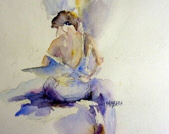 watercolor blue women's