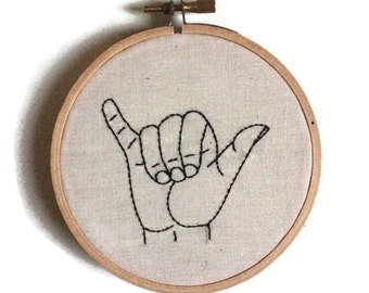 Surfs Up Hand Embroidery