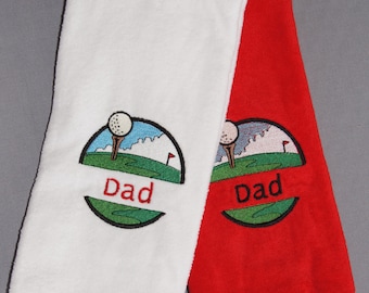 Personalized Golf Towel with hook, trifold golf towel with hook