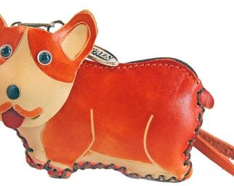 Biscuit the Corgi - Dog Bag Holder - Small Leash Bag - Corgi - Leash Bag Add On - Clip - Wristlet - Corgi Gift - Welsh Corgi - #1035