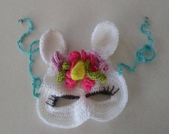 Carnival mask "Unicorn" crochet