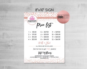 Paparazzi Price List Template