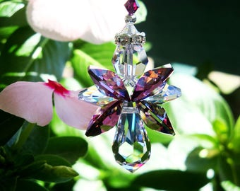 Rear View Mirror Charm Guardian Angel Suncatcher for Car Swarovski Crystal Car Accessories Rearview Mirror Charm