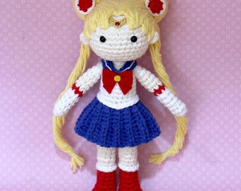 Sailor Moon Plush Amigurumi Doll (Crochet Pattern Only, Digital Download), Senshi, Usagi Tsukino, Anime Gift, Gifts Ideas
