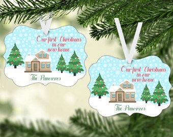 Our First Christmas in Our New Home/ New Home Ornament/Housewarming Ornament/New house ornament/personalized christmas ornament/christmas