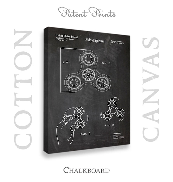 Canvas Fid Spinner Patent Print Canvas Wall Art Canvas
