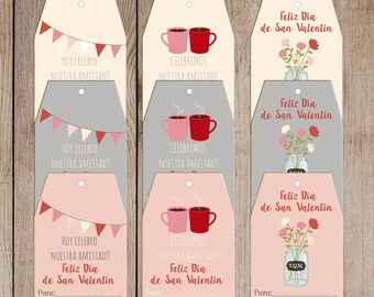 Printable Valentine Tags SPANISH***INSTANT DOWNLOAD***