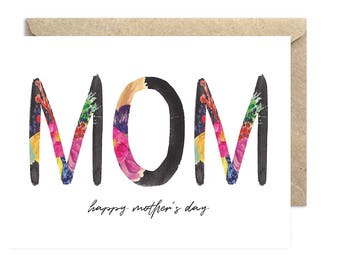 Mom Happy Mother's Day, Mom Card, Happy Mother's Day Card, Card for Her - 008C