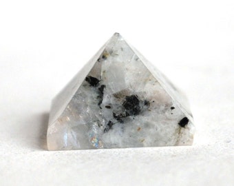Rainbow Moonstone Crystal Pyramid Natural Stone