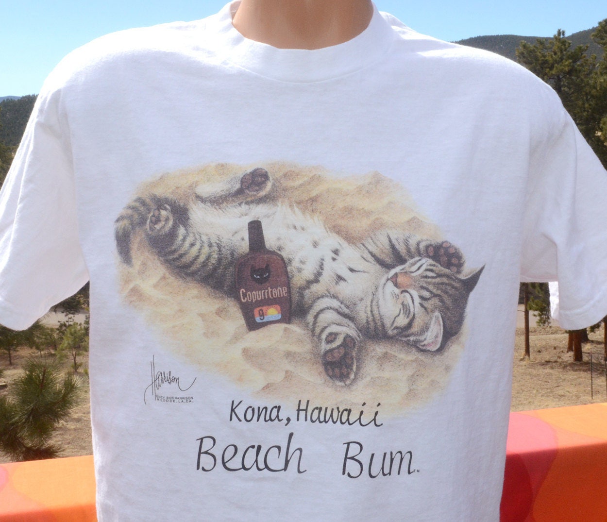 beach bum cat t shirt