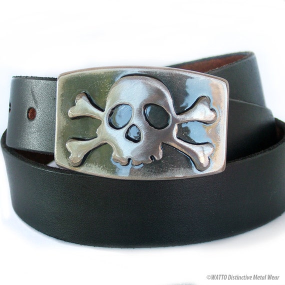 Items similar to Jolly Rogers Belt Buckle/by WATTO Distinctive Metal ...