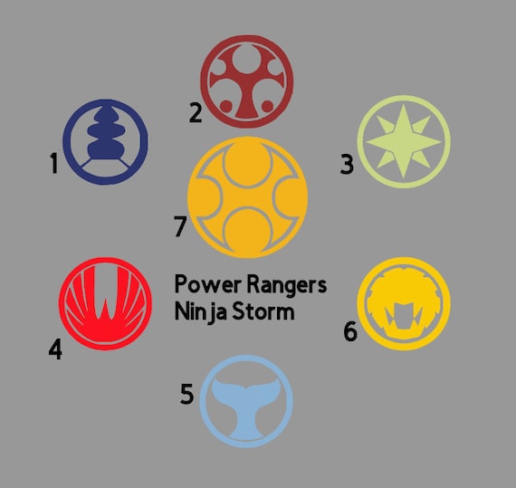 Power Rangers 11 Ninja Storm Power Ranger Symbol Vinyl Decal