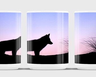 Coyote Silhouette Full Wrap Mug