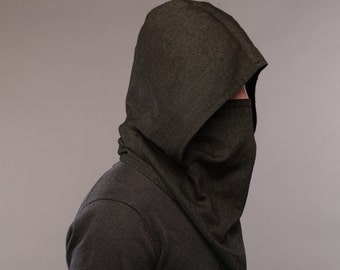 Hooded scarf, Burning man, futuristic clothing, Burning Man Clothing men, Festival clothing,  Burning Man Costume