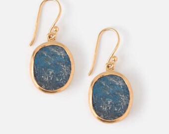 Labradorite earrings - Raw Labradorite earrings - Rough Labradorite earrings - Raw Labradorite - Rough Labradorite