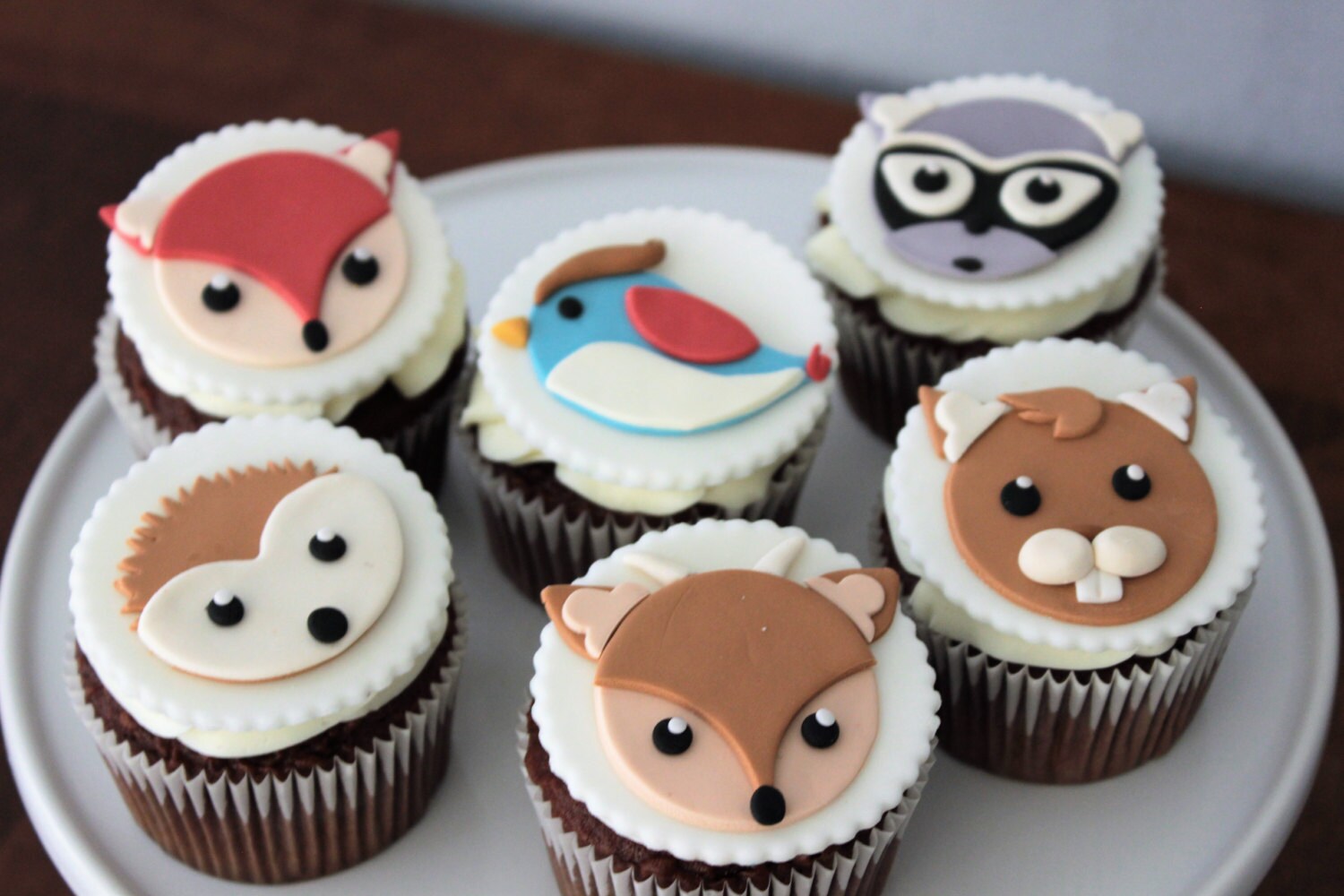 12 Woodland Forrest Animals Edible Fondant Cupcake Toppers Il Fullxfull 12 Woodland Forrest Animals Edible