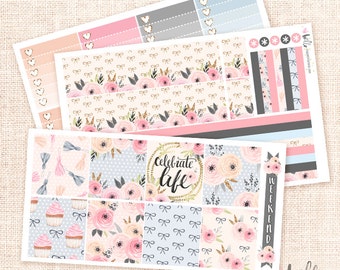 Celebrate sticker set - for the Horizontal Erin Condren planner / 3 sheets