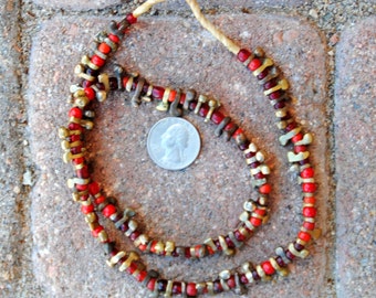 Vintage Brass & Glass Fulani Beads
