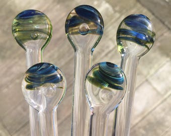 Blue-Green Swizzle Stick 5 Srir Set