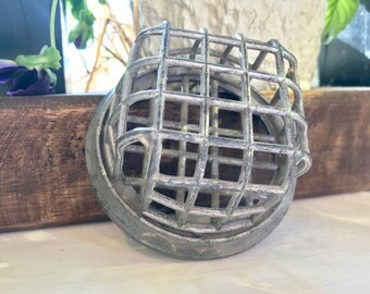 Silver Tone Dome Flower Frog, Metal Flower Frog, Modern Farmhouse, Industrial Decor