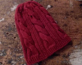 Hand Knit Cabled Beauty Hat