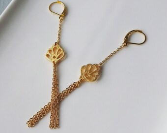 PETRA - Earrings brass gilded with gold 24 k
