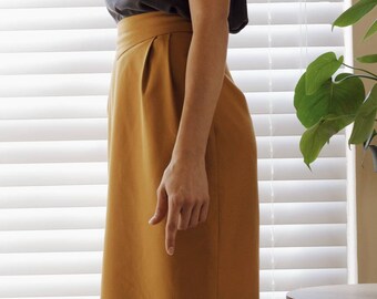 Vintage Copper High Waisted Pleated Skirt by Rafael Size 4