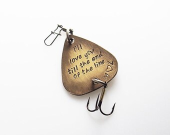 Husband gift, fishing lure, personalized boyfriend gift, fisherman gift, spinner bait, fishing accessories, Father's Day, Valentine's Day
