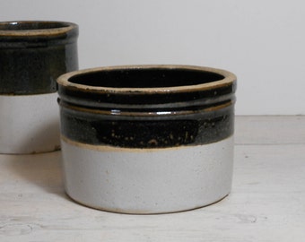 Antique Stoneware Crock - Two Tone - Farmhouse