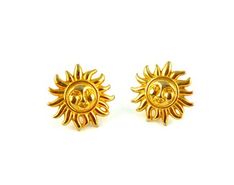 GIANNI VERSACE * Gorgeous vintage sun clip on earrings