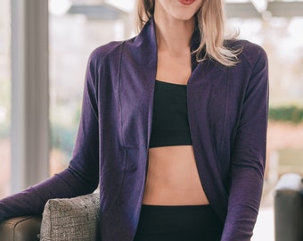 Bamboo Open Front Fitted Cardigan - Julia